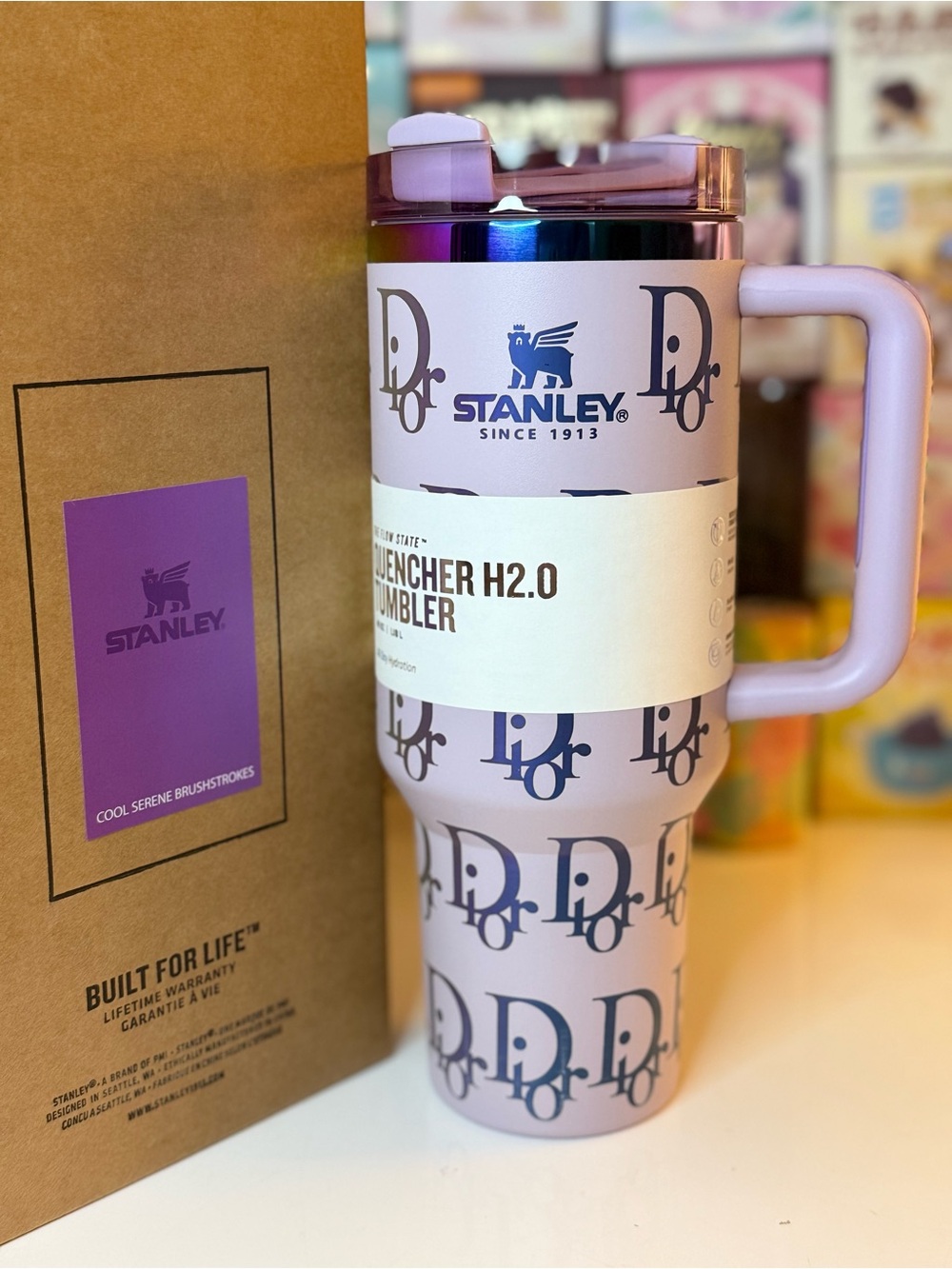 Brand new! Stanley H2.0 Tumbler - Lavender with Navy Logo 40oz